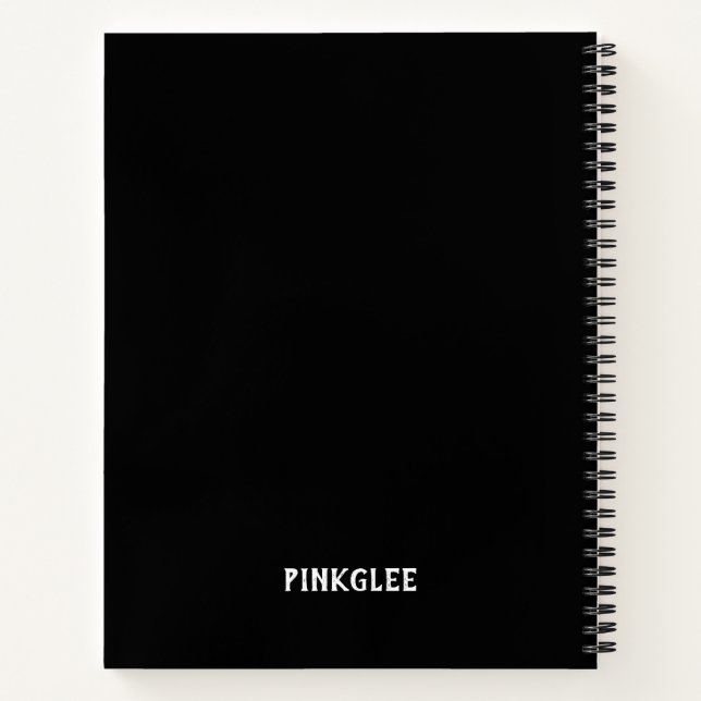 Black And White Monogram Sketchbook Notebook - Image 2