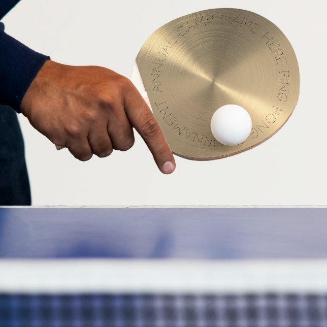Personalized Gold Metallic Ping Pong Paddle - Image 8