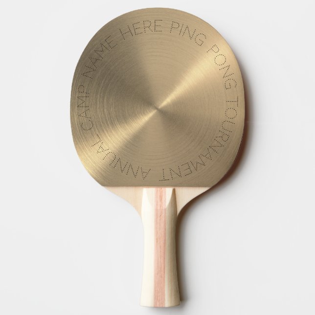Personalized Gold Metallic Ping Pong Paddle - Image 4
