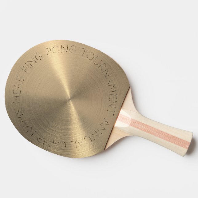 Personalized Gold Metallic Ping Pong Paddle - Image 2