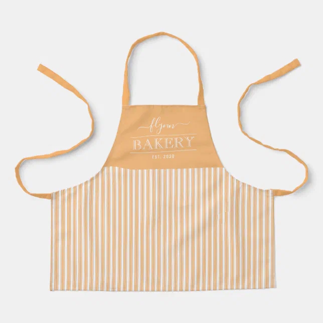 Solid Stripes Editable Color Custom Kid Apron